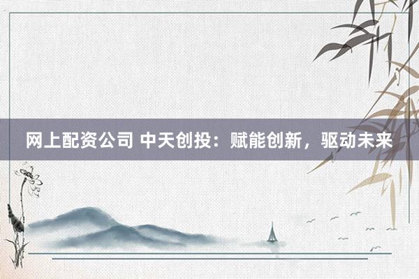 网上配资公司 中天创投：赋能创新，驱动未来