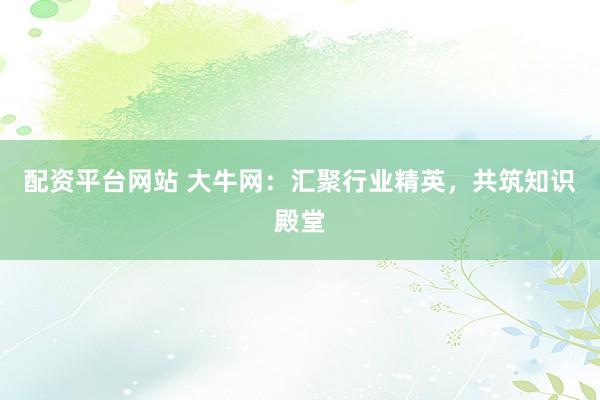 配资平台网站 大牛网:汇聚行业精英,共筑知识殿堂