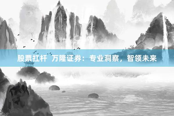股票扛杆  万隆证券：专业洞察，智领未来