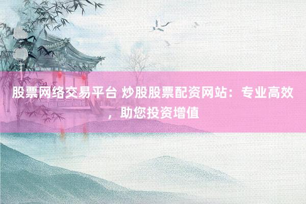 股票网络交易平台 炒股股票配资网站：专业高效，助您投资增值